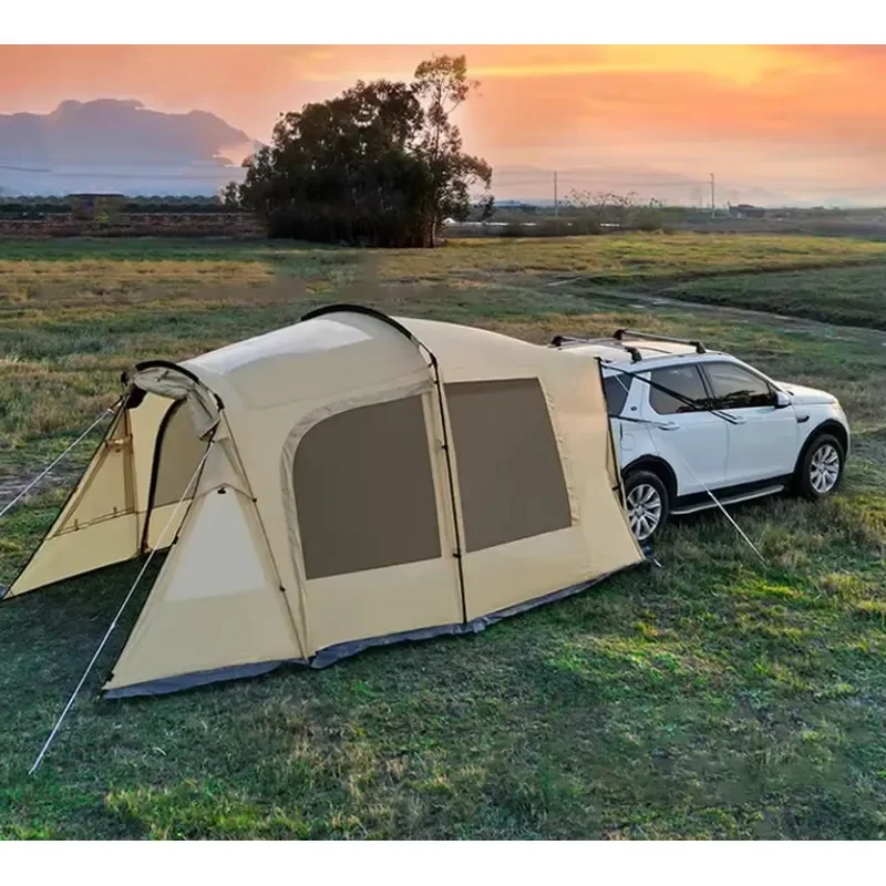 New Design Pop up Four-Season 300D Oxford Waterproof Roof Top Tent for Truck/Car & Trailer with Side Shade