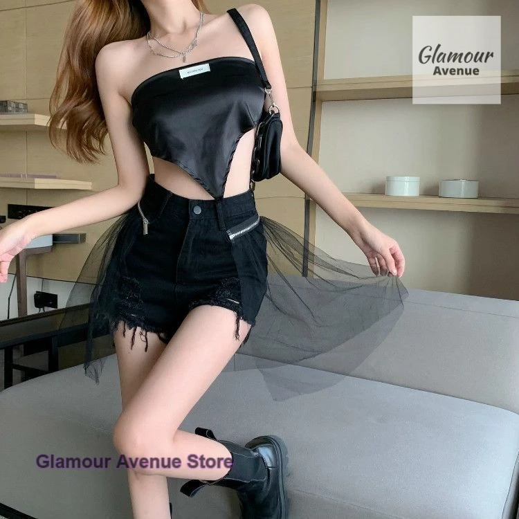 Francês retro desgastado destacável zíper malha calças de dança emagrecimento jeans feminino verão moda temperamento casual calças quentes