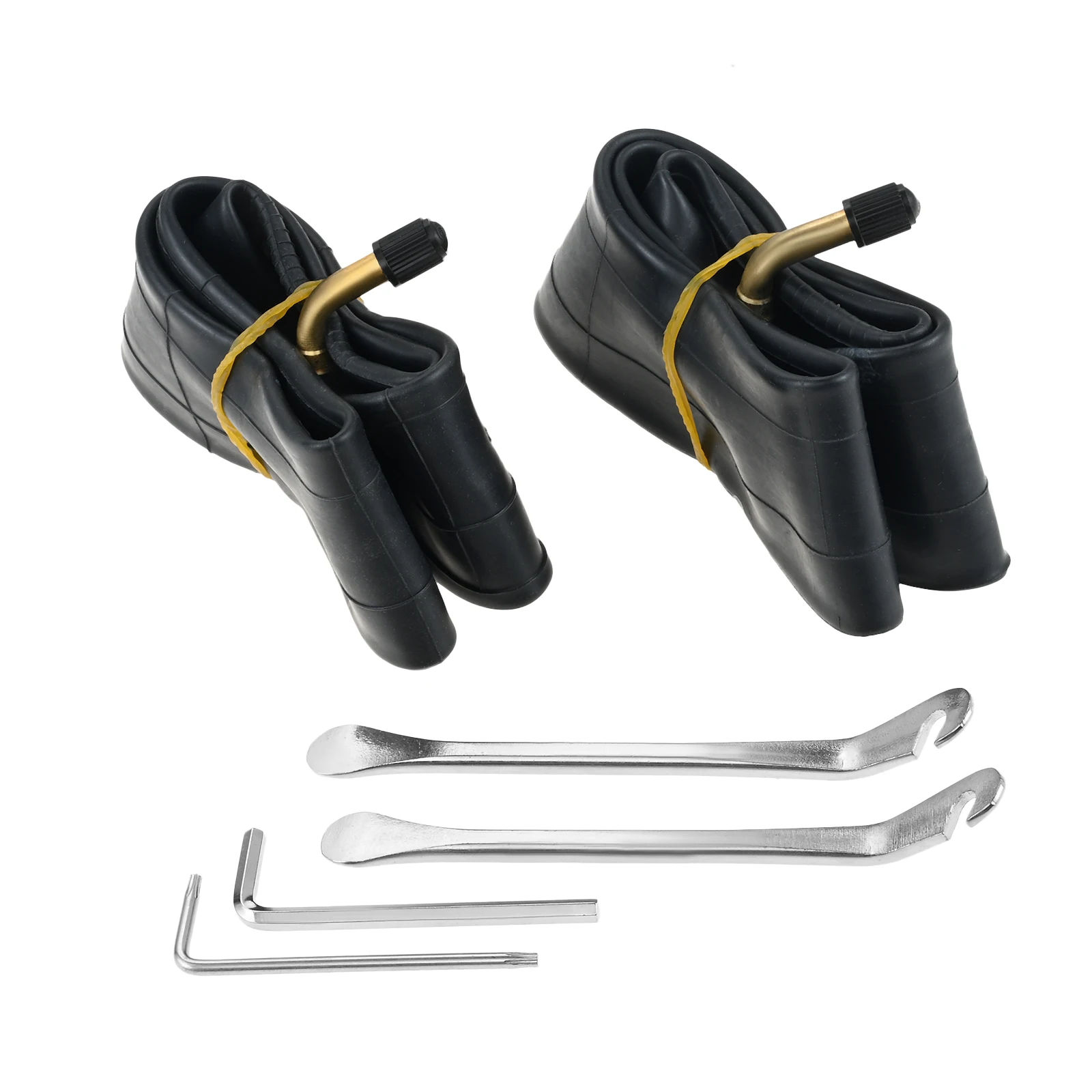 2Pcs 10inch Electric Scooter Inner Tube Inflatable Front/Rear Tires with Crowbars Wrenches Electric Scooter Replacements