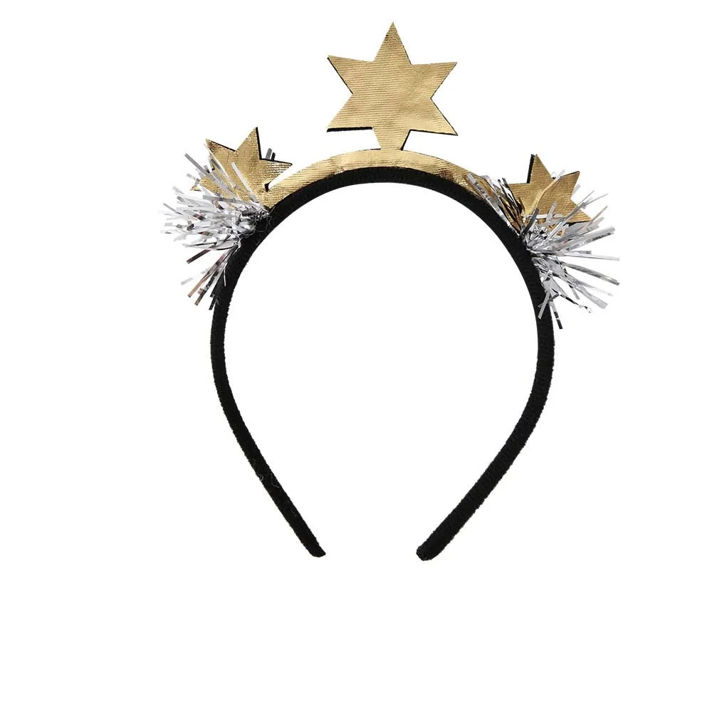 

Sequin 2026 New Year Headband Star/Crown Party Decoration Christmas New Year Headpiece Colorful Headwear Glitter Hair Hoop
