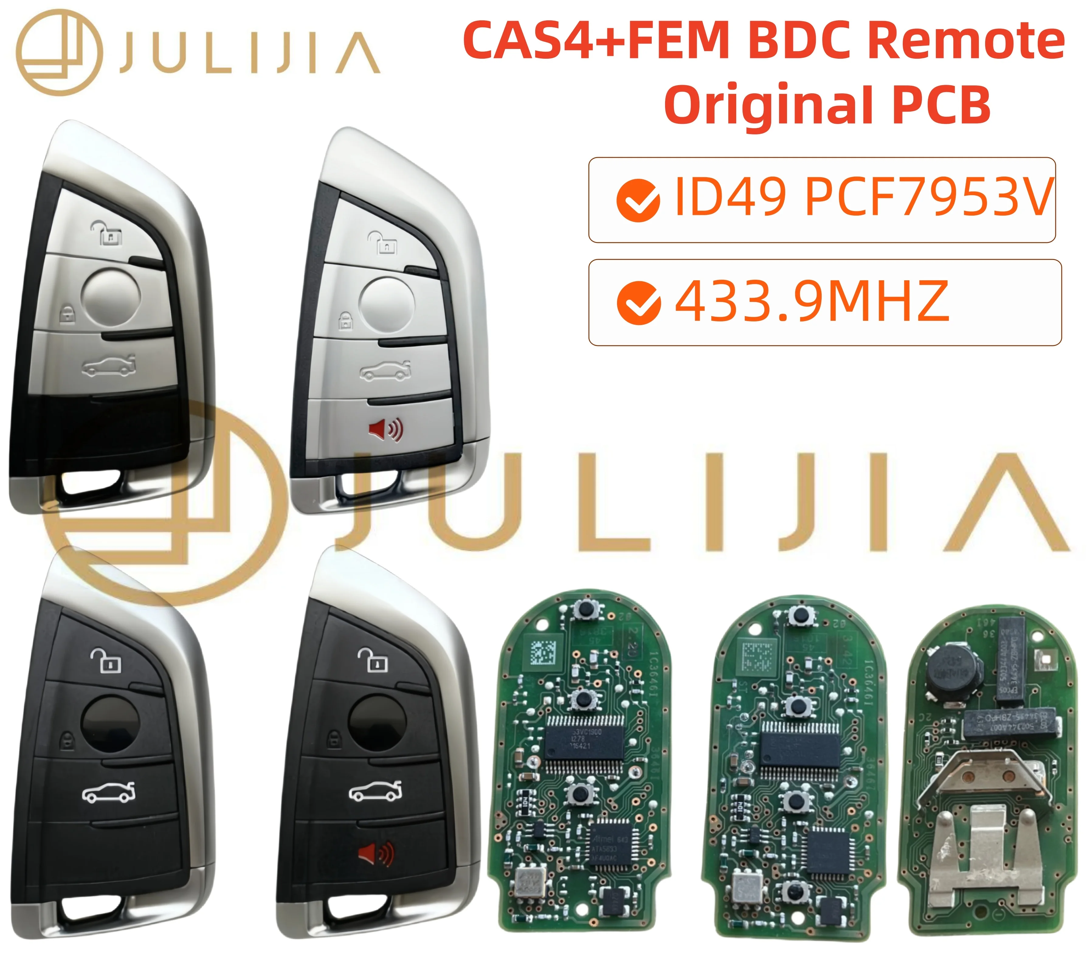 ID49 PCF7953V Chip Original PCB 433.9MHz Proximity Support CAS4 CAS4+ FEM BDC Car Remote Key For BMW 3 5 7 X3 X5 X6 M2 M3 M4