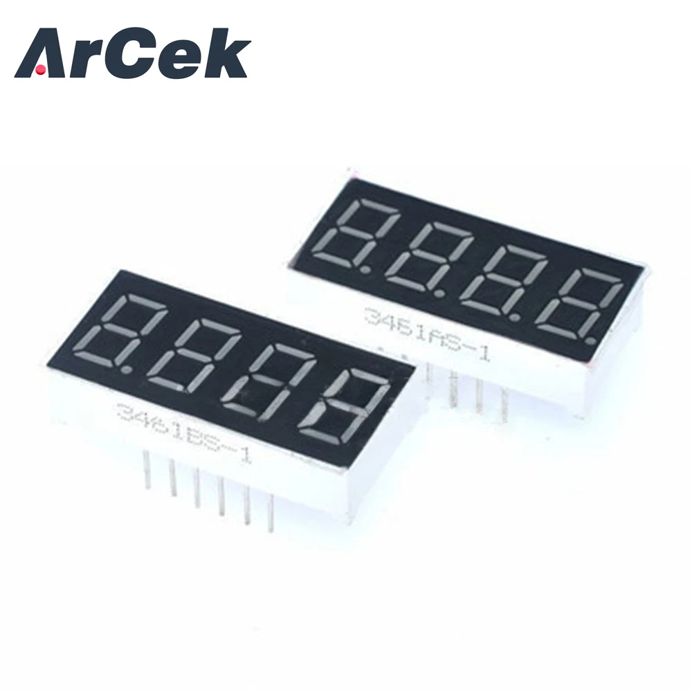 5 Stuks Digitale Buis Segment Gemeenschappelijke Anode Rode 4 Bit Digitale Buis 0.36 Inch Rode Led Display HSN-3641BS