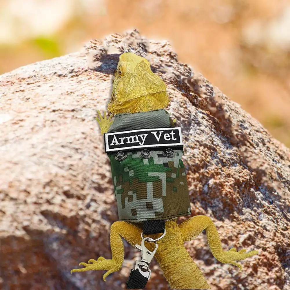 

Harness Leash with Soft Padding Outdoor Walking Set for Bearded Dragon Lizards Leash Harness Clothes for Guinea Pigs