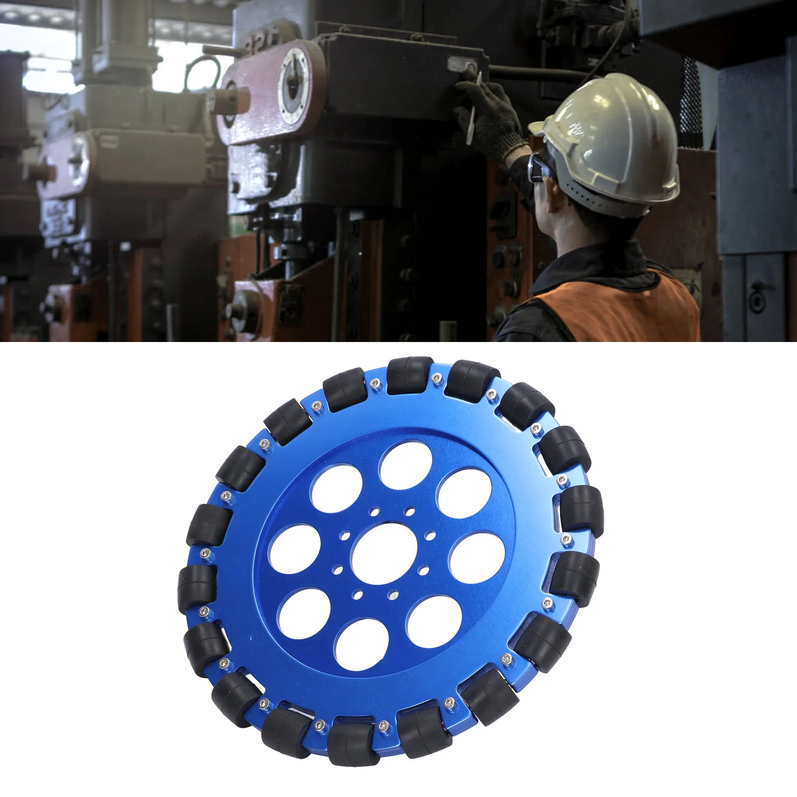 Omni Wheel 8in Omnidirectional Aluminium Alloy Hub Component Part for Robot  DIY Omni Wheel Part Robot Omni Wheel Robot Wheel