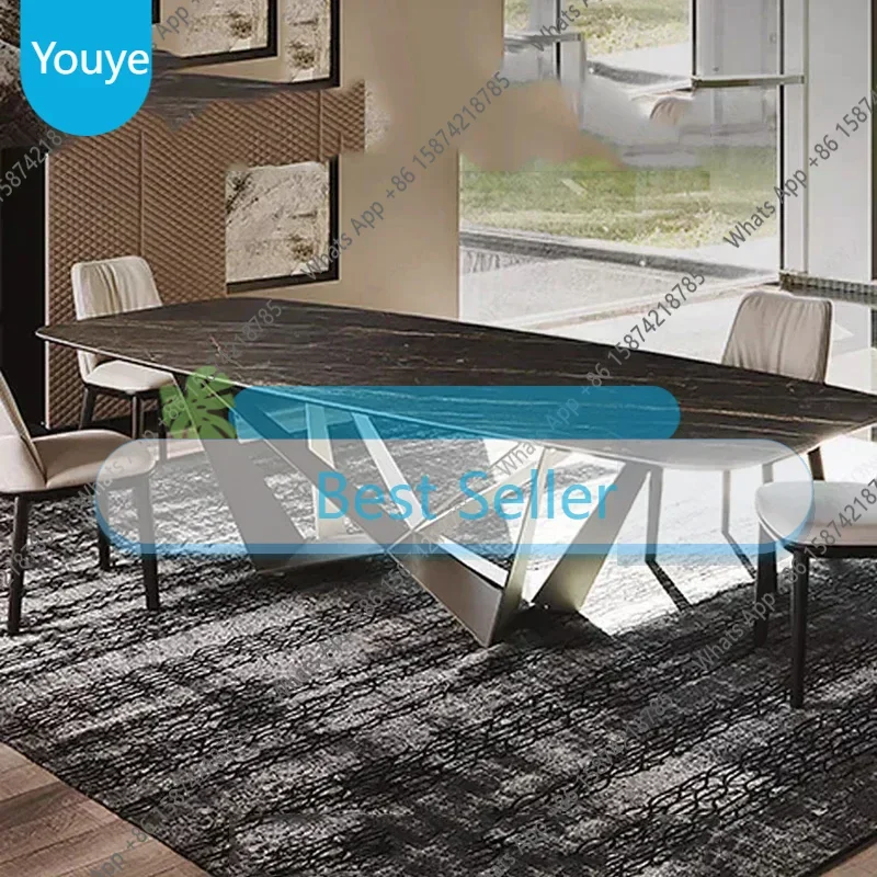 I K Luxury Modern Dining Table Living Room Restaurant Extending Center Italy Table Designer Lounge Juegos De Comedor Home Furnit