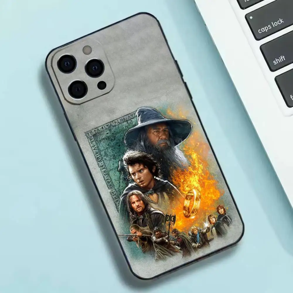 Custodia per telefono Movie The L-Lord R-Rings per iPhone 17,16,15,14,13,12,11 X XR Plus, cover nera in morbido silicone