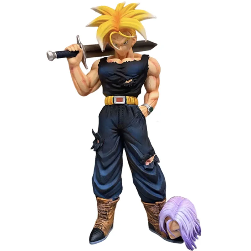 

Trunks with Two Heads GK Statue Dragon Ball Z Action Figure DBZ Super Saiyan Figuras 30cm Anime Model Ornament Toys Peripheral