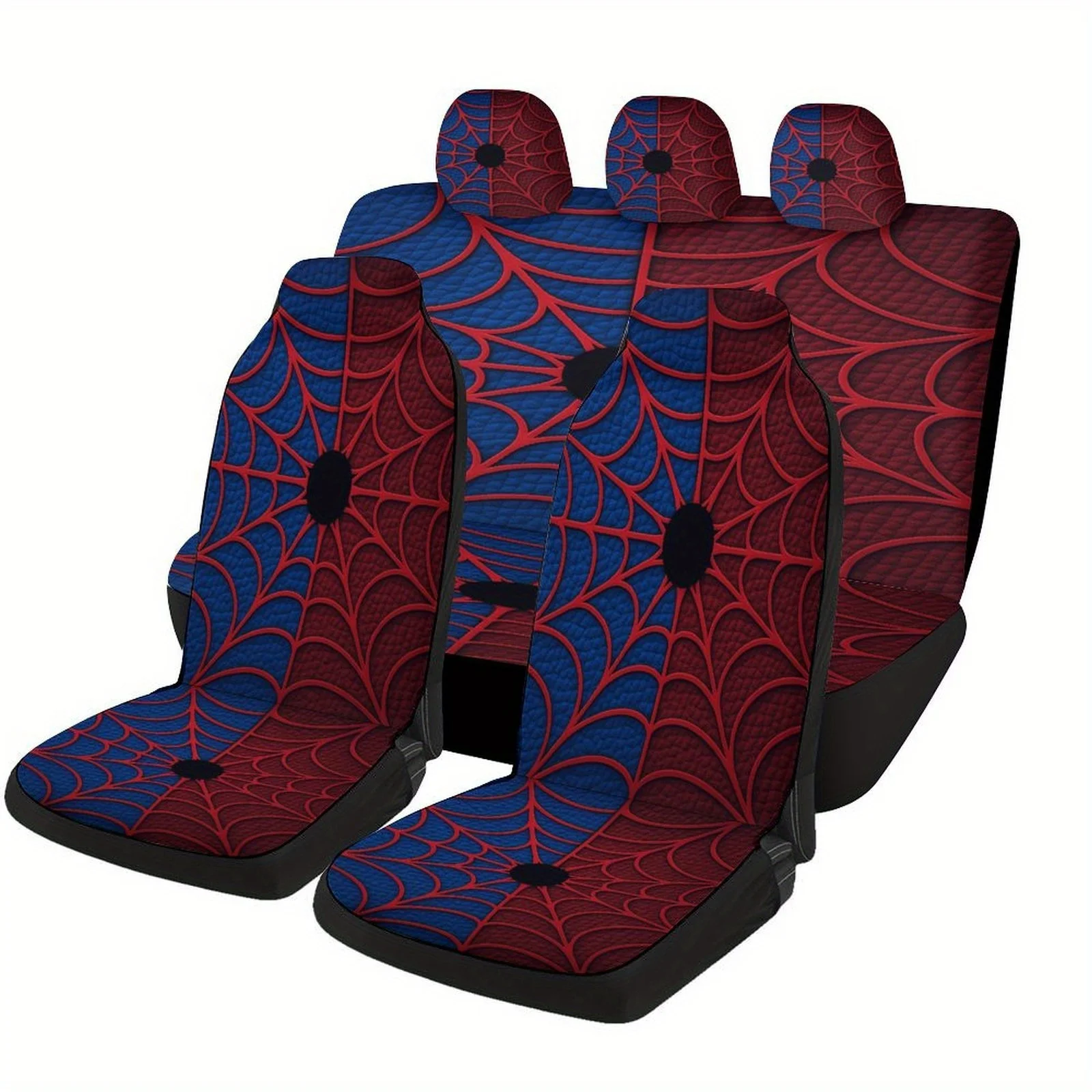 Spider Web Background Designed Car Seat Cover Set | High-quality Comfortable Universal Fit Polyester Seat Protector Covers For 2