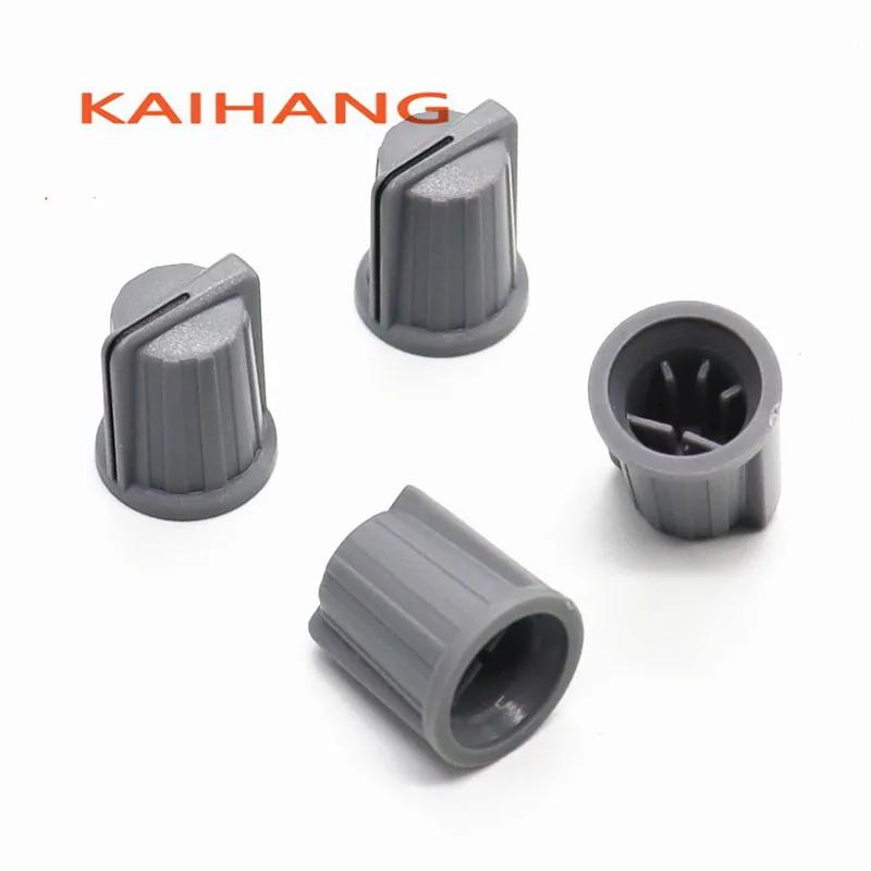 10PCS 15X18mm grey Plastic Knob Cap Potentiometer Encoder Knob cap Amplifier volume Knob cap  D-Shaped Inner Hole 6mm