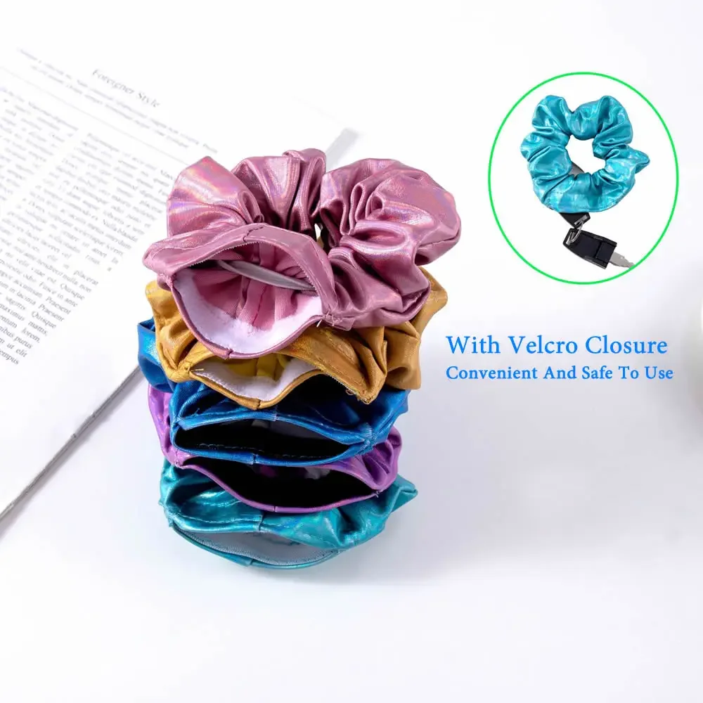 NOVO Private Money Box Hair Scrunchie;;;;;;; Compartimento De Armazenamento Escondido Vista Secret Hair Tie Stash Pocket Diversion Safe Bag