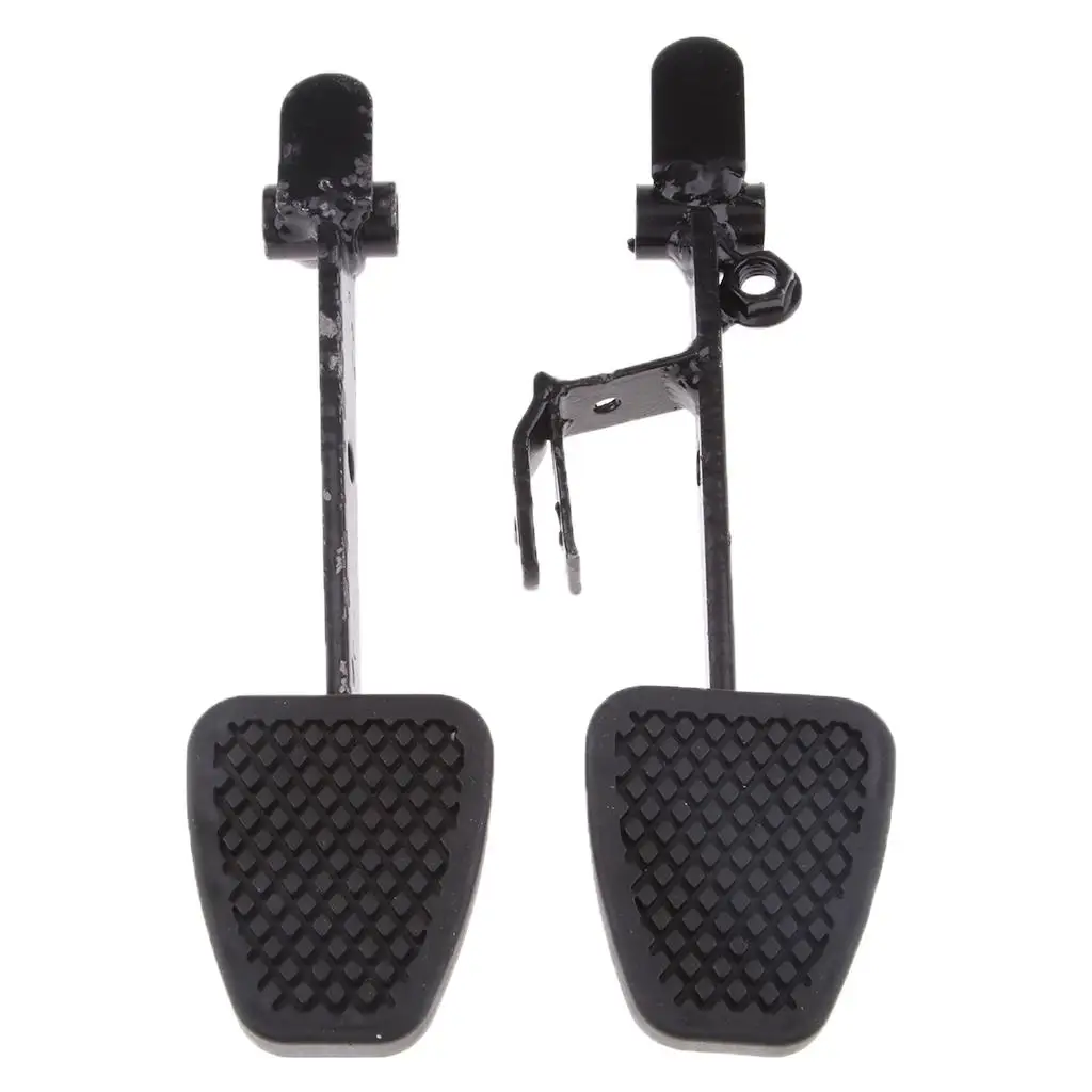 

2 Pieces Black Brake & Throttle Pedal Peg Set for UTV Go Kart Accessories