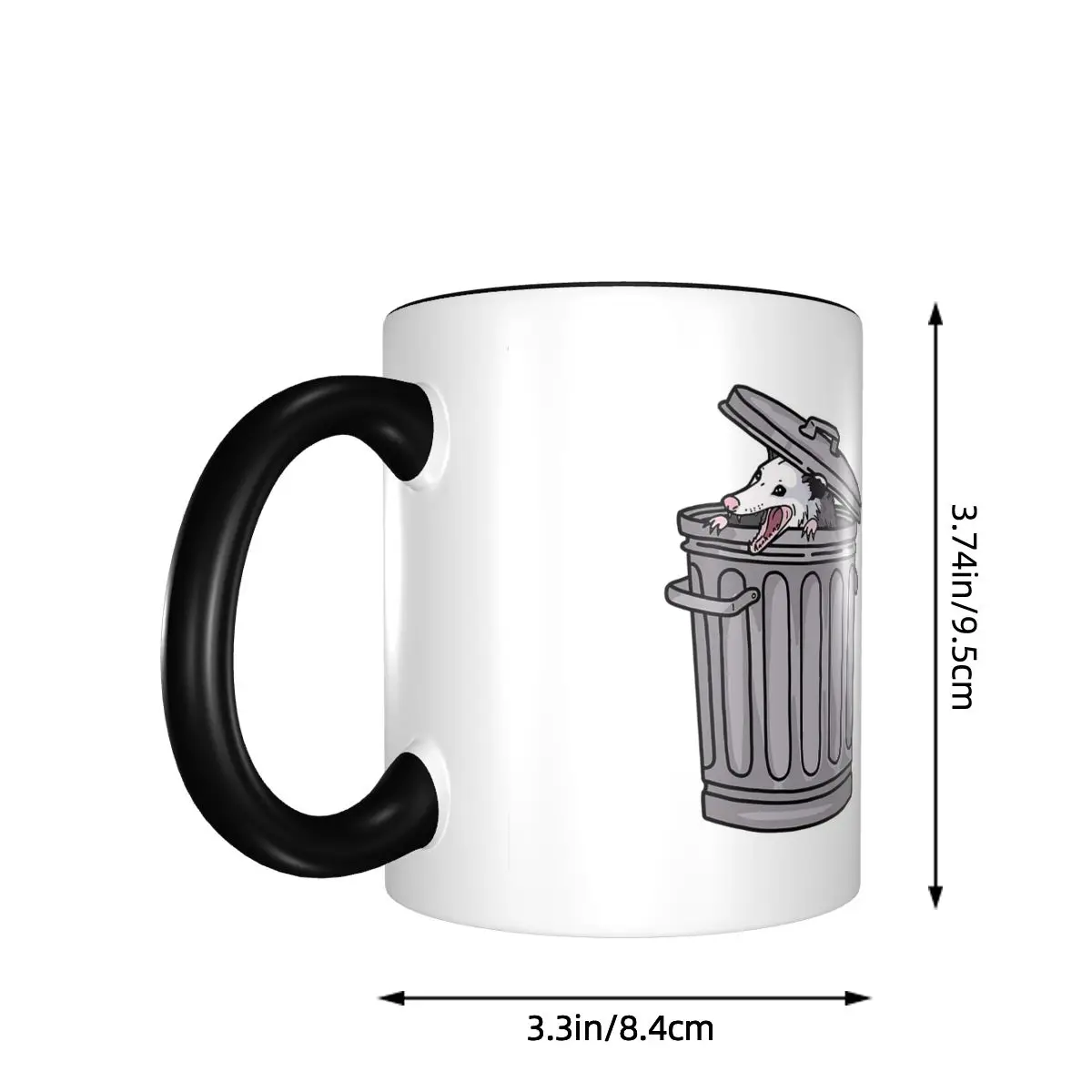 Opossum Trash Cat Mug Funny Ceramic Coffee Cups Tea Mugs Milk Cup Drinkware Gifts for Friends