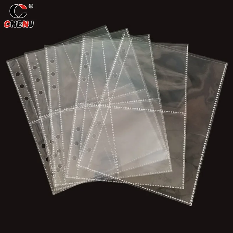 10pcs A5 Transparent Photo Album Binder Sleeves 1P 2P 4P Photo Album Binder Refill Inner Cards Refill Bags Pocket Name Card