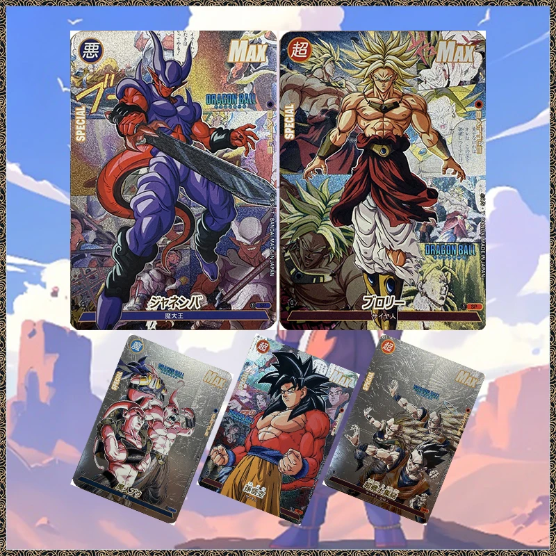 Anime DIY ACG Dragon Ball Game Refraction Son Goku King Cold Frost Broly Cooler Majin Buu Collectible Cards Birthday Toy Gift