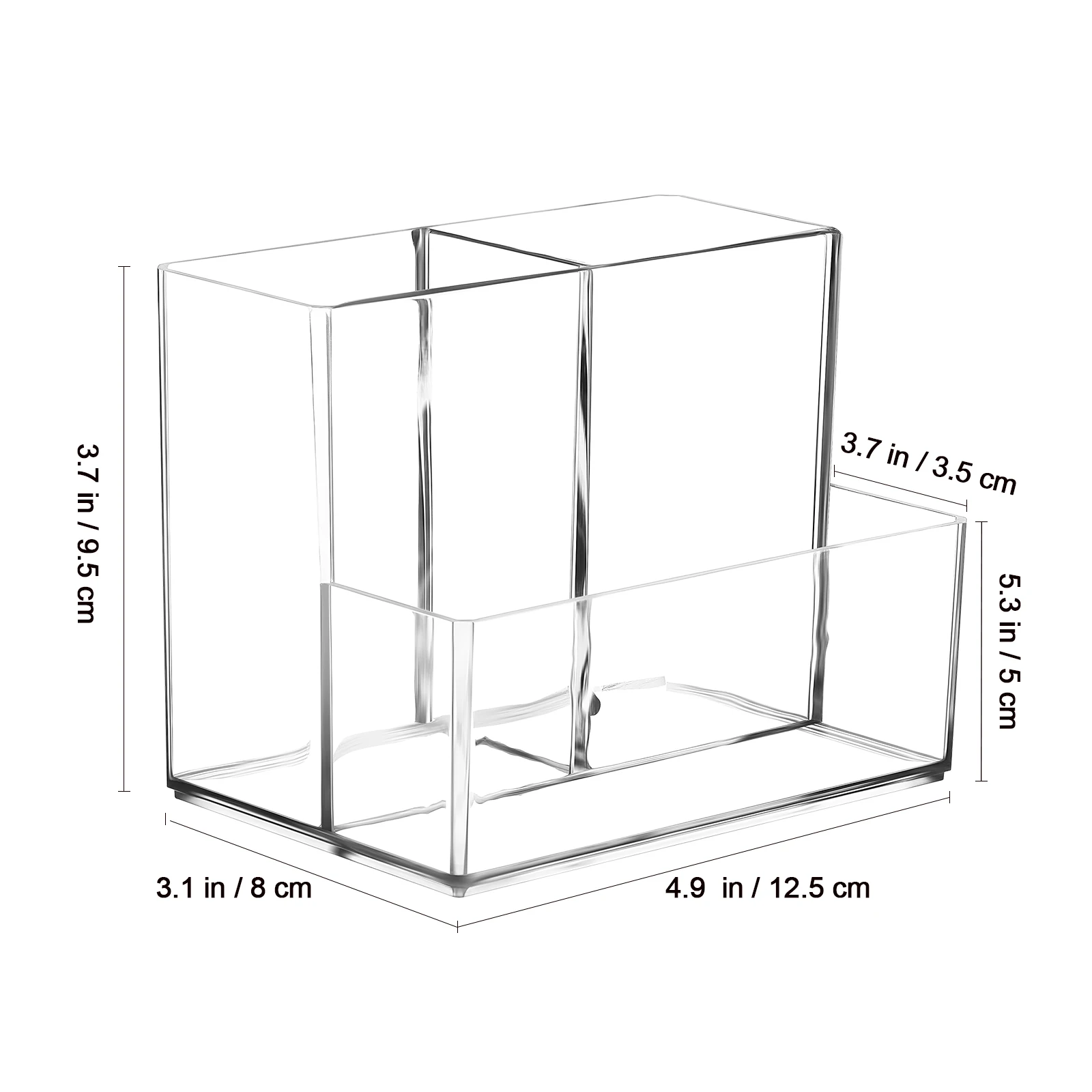 Desktop-Make-up-Organizer-Etui, transparenter Pinselhalter für Kosmetik, Hautpflege, Stifte, Parfüm, Schreibwaren, Waschtisch, Theke, platzsparend