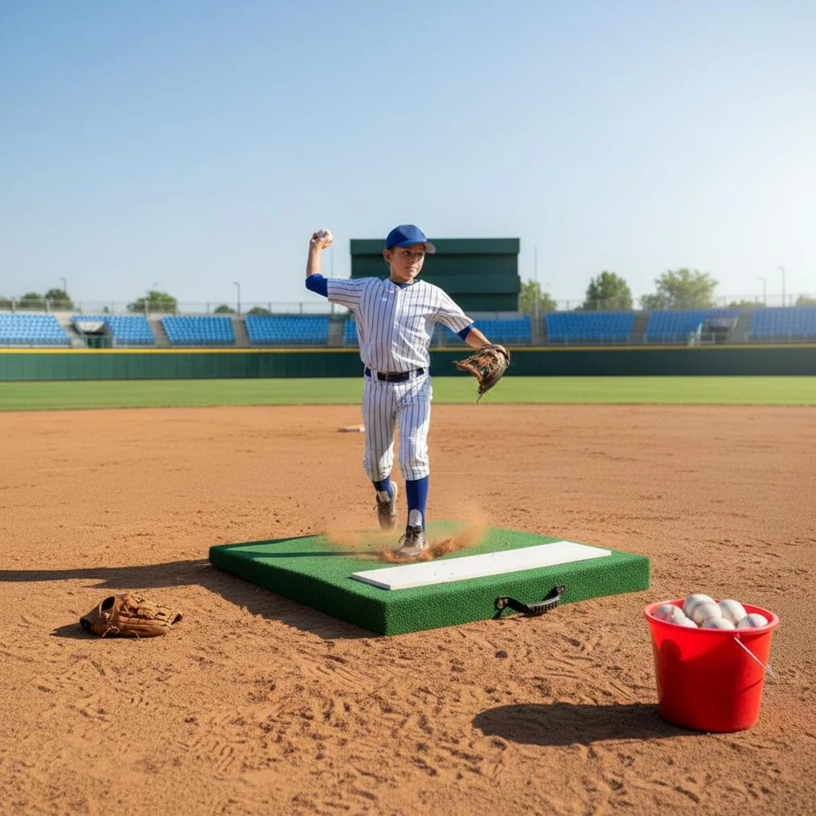 Portable Mound Training Aid Long-Lasting Pitching Mound Mat Portable Pitching Mat Lightweight Sports Training Anti-Fade For