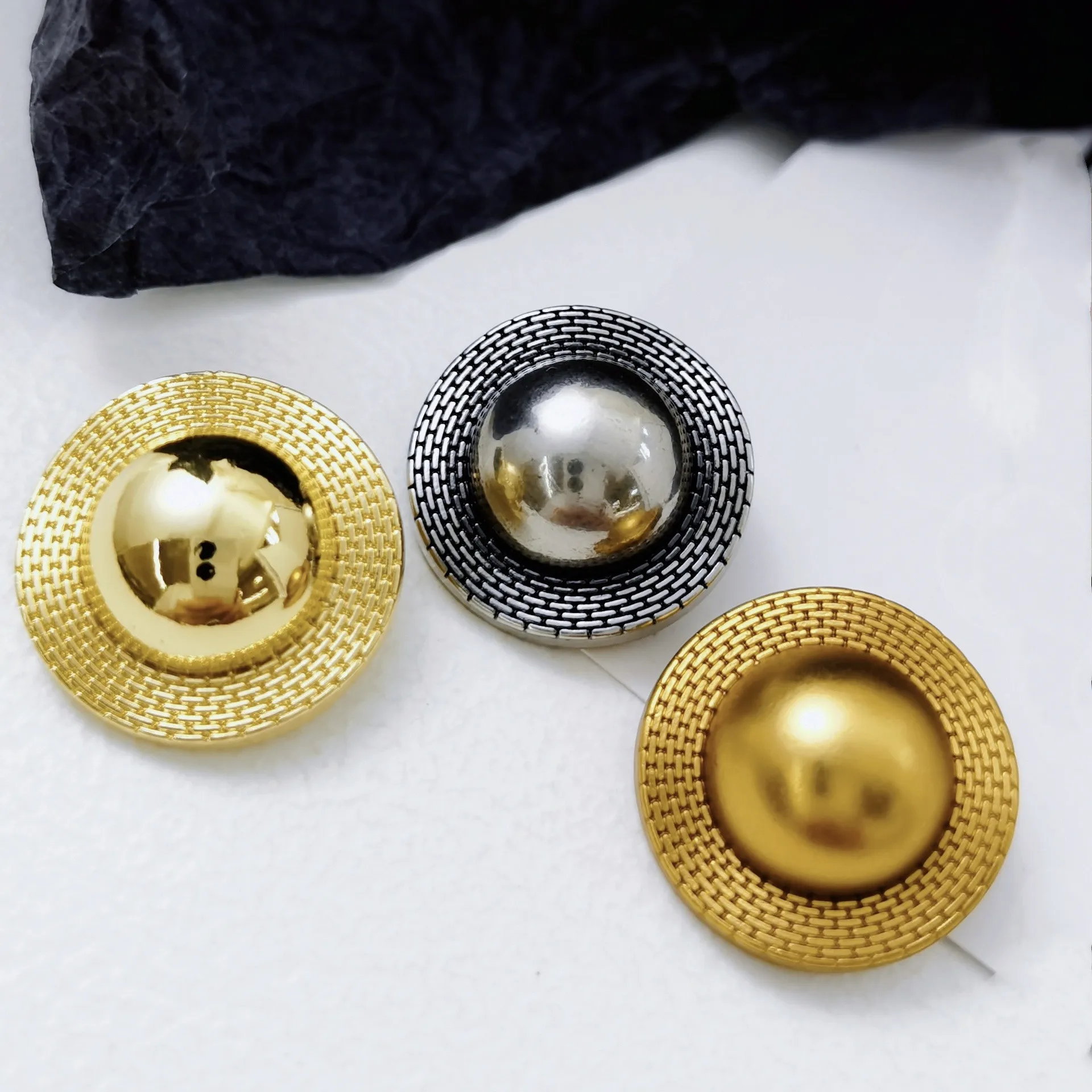 10PCS/Lot Suit Mushroom  Round Metal Buttons For Sewing Women\'s Windbreaker Coat Knit Bags Mini Big Handmade Accessories
