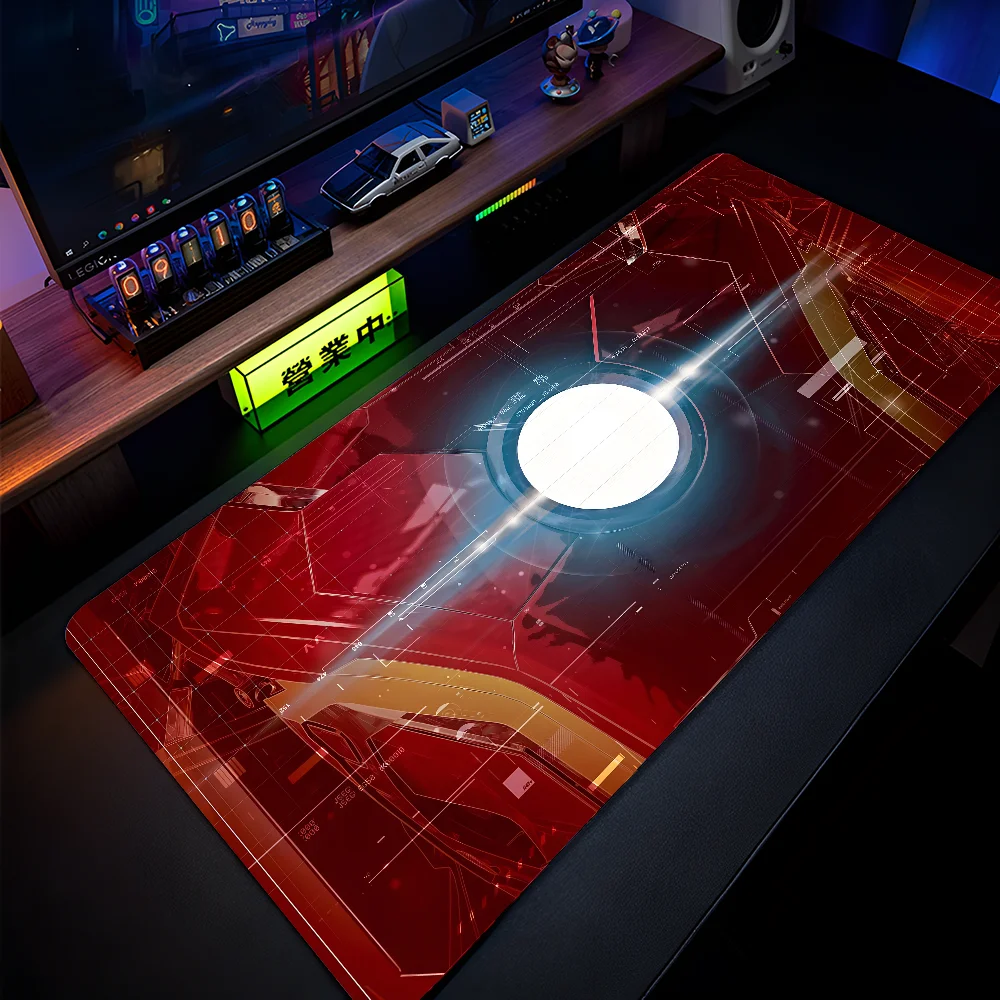 I-Iron M-Man Mousepad Large Gaming Mouse Pad LockEdge Thickened Computer Keyboard Table Desk Mat