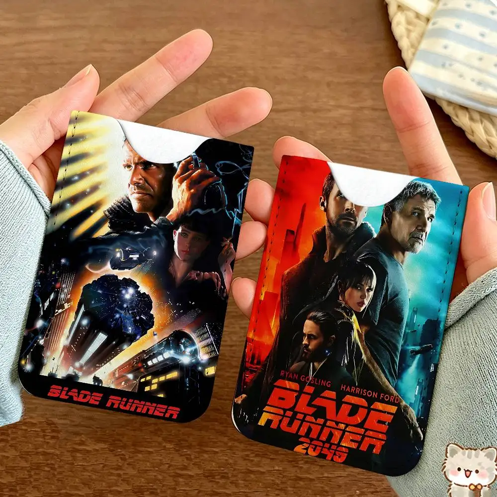 Retro Blade Runner Movie Ultra Slim Men Leather Mini Wallet Lightweight Credit Bus ID Card Holder Case for Daily Business Use