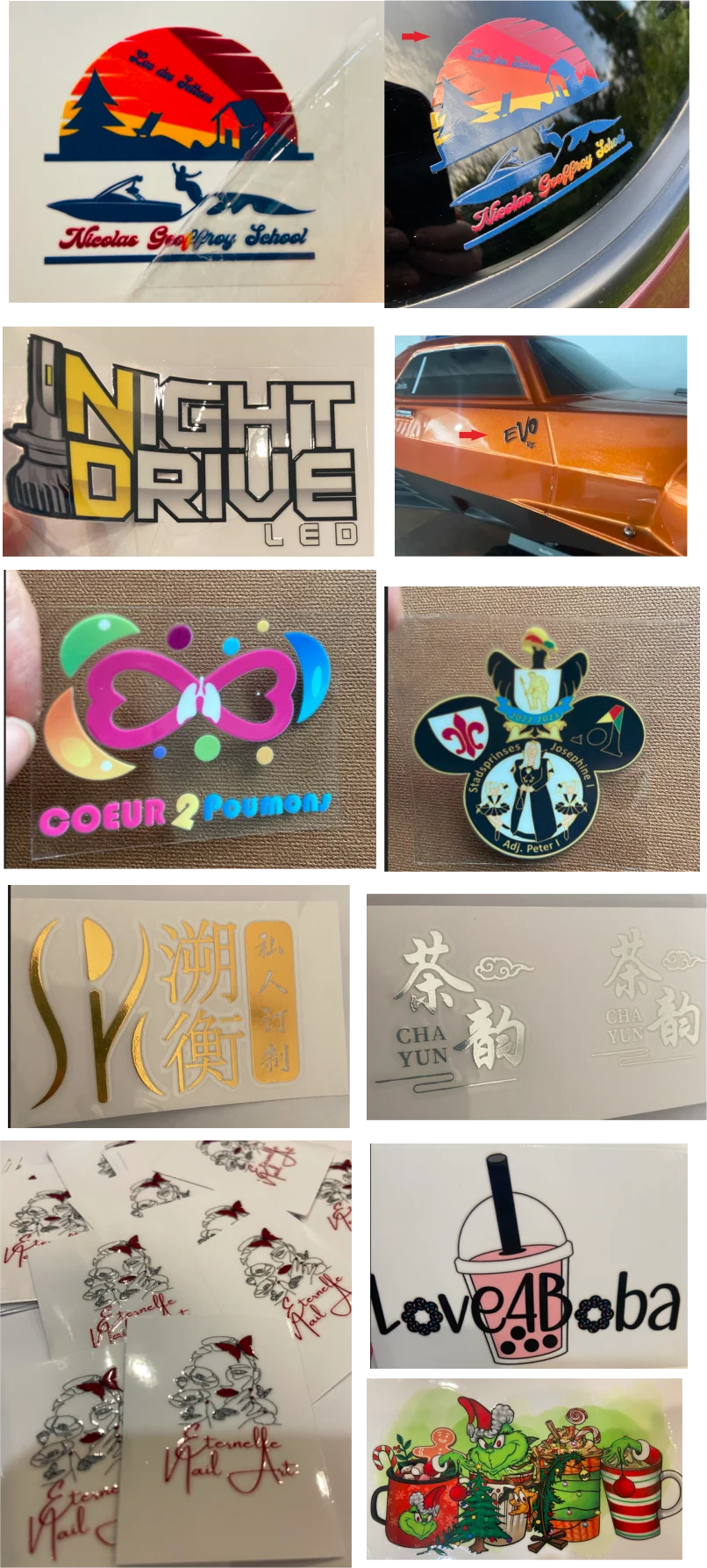 Personalisierte 3D Metall UV Transfer Aufkleber Selbstklebende Aufkleber für Zifferblatt Sonnenbrille Aufkleber DIY Wasserdichte Kinder Aufkleber – Detail 8
