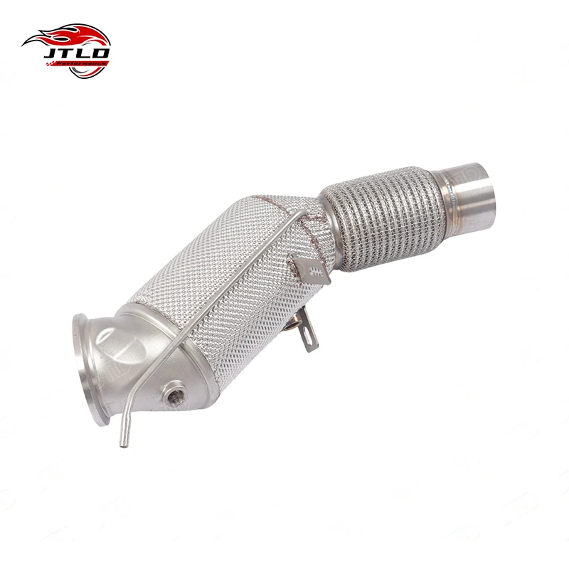 For BMW 3 Series G20 B48 2.0L OPF Engine - Stainless Steel High Flow Downpipe With Catalyst & Adapter Sleeve, OEM Ball Joint Fit