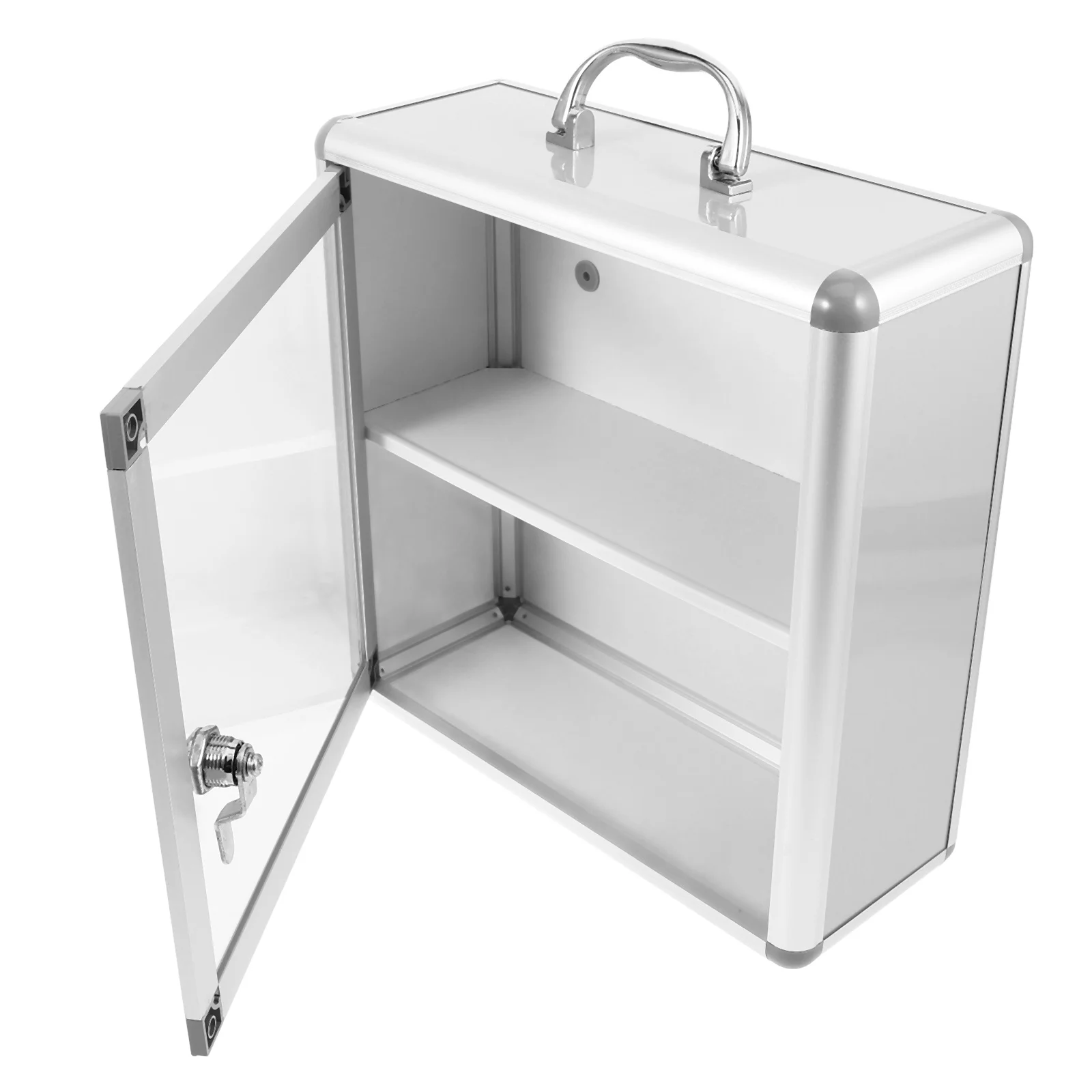 صندوق دواء مثبت على الحائط، ملحقات السفر المنزلية، حاوية تخزين كبيرة، حامل حافظة مرئي، مقصورة قابلة للطي #3