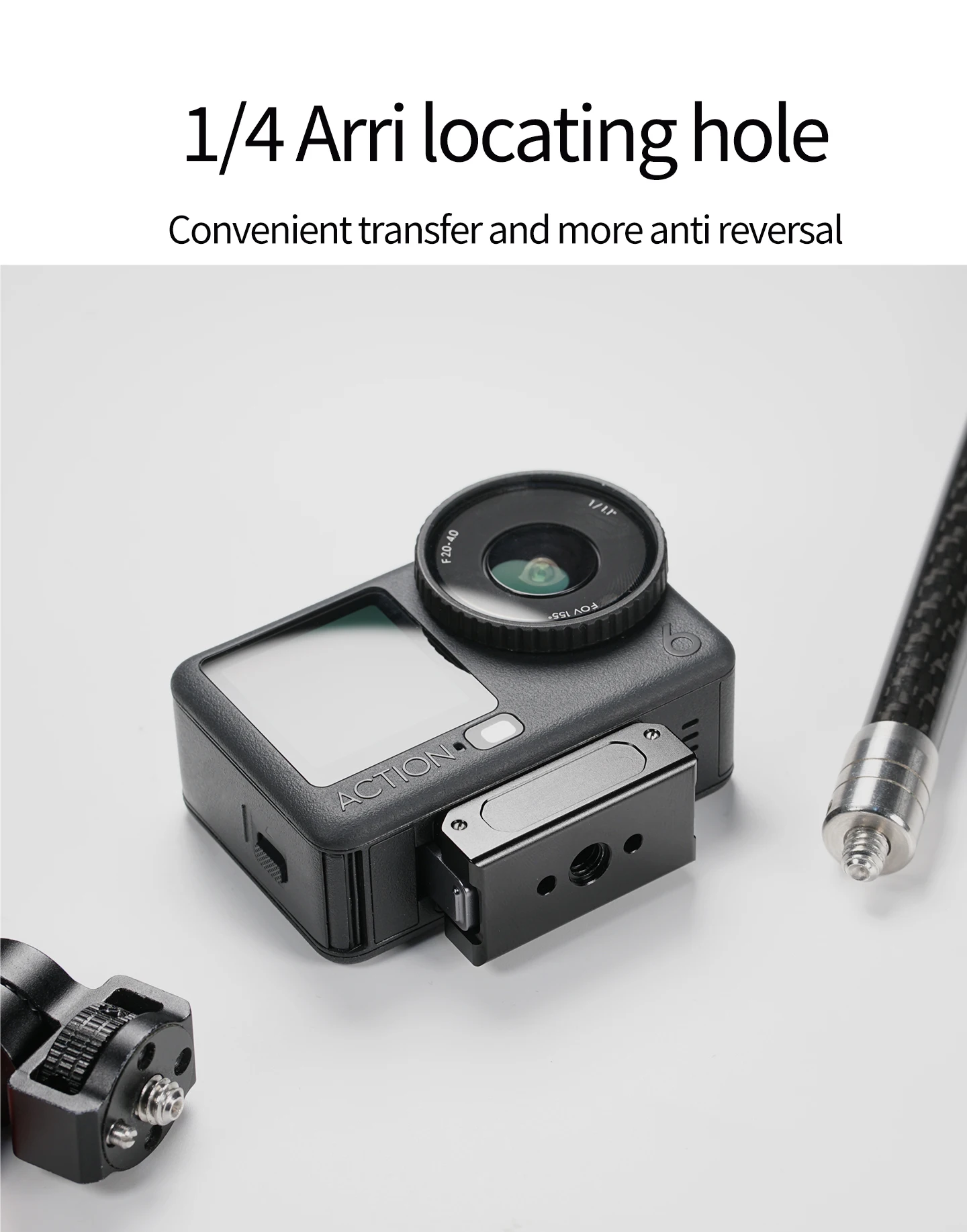 360 drehbarer Stativadapter, magnetische Halterung für DJI Osmo Nano Action 6, Kamera, POV, Vlog, Selfie-Stick, Helm, Schnellwechselhalterung – Detail 3