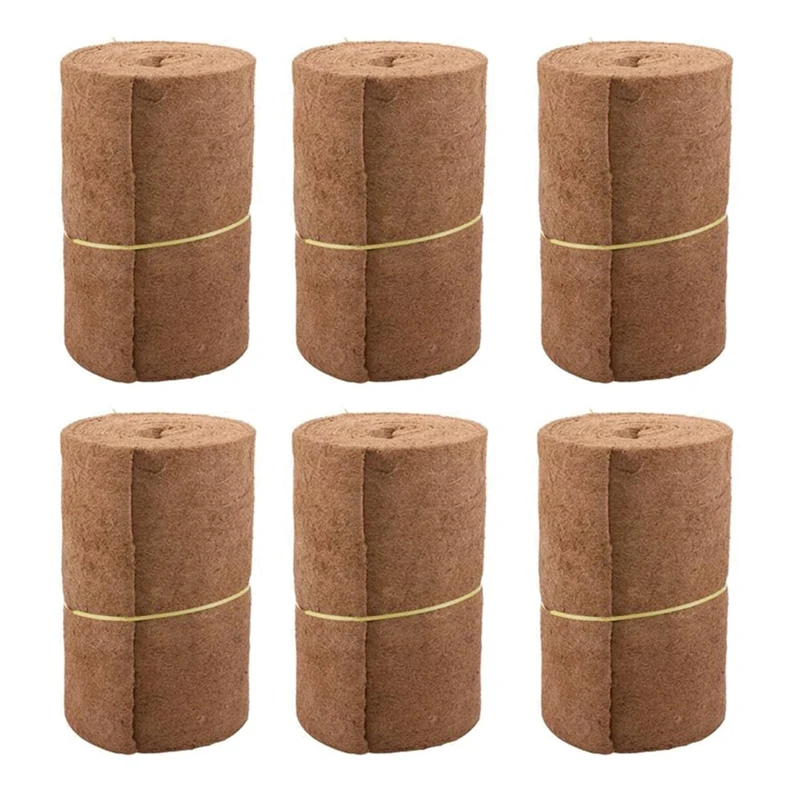 

6X Liner Bulk Roll 0.5Mx1m Flowerpot Mat Coconut Palm Carpet For Wall Hanging Baskets Garden Supplies