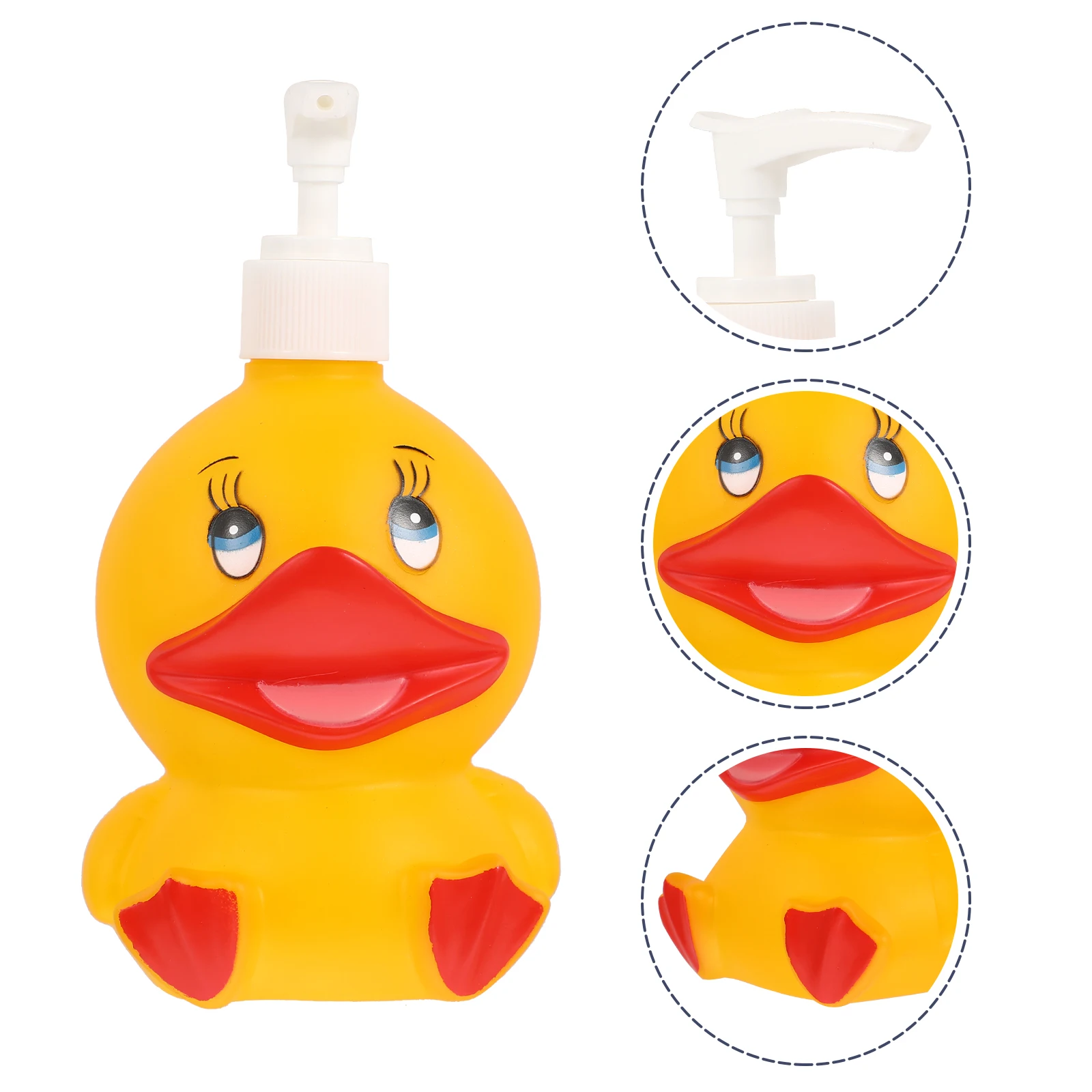

Cartoon Lotion Pump Bottle Refillable Body Wash Dispenser Travel Camping Portable Shampoo Soap Empty Bottle Yellow Mini Pump
