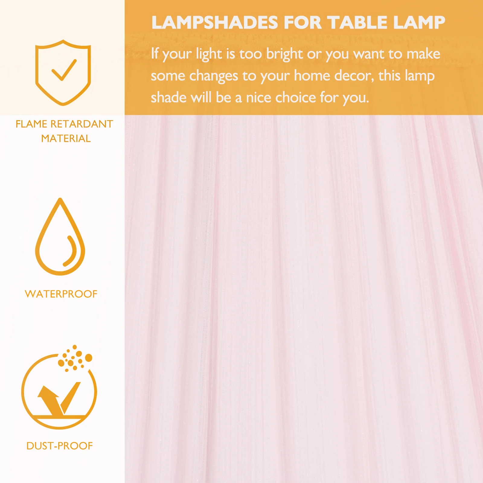 

Barrel Lamp Shade Cloth and Metal Pleated Twill Texture for Desk Table Bedside Lamp E27 Socket Indoor Light Cover Drum Style