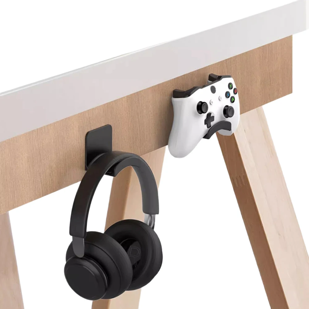 

Universal Wall Mount Holder Adhesive Headphone Hanger Headphone Holder for Easy Damage-Free Wall Desk Or PC Mounting