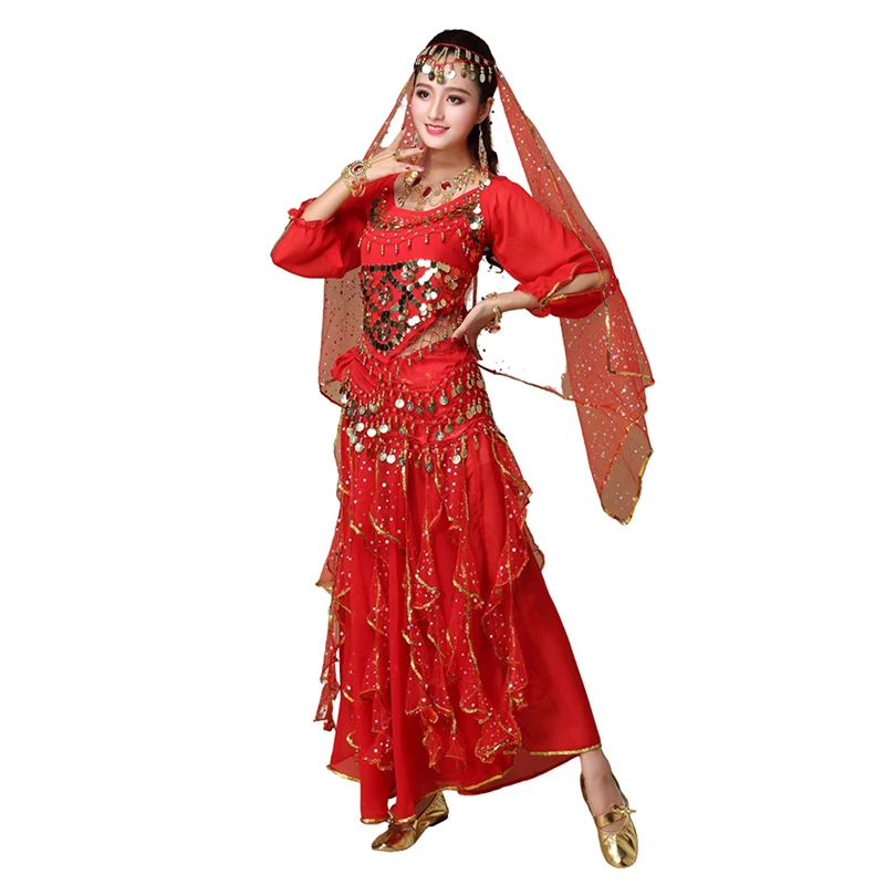 

6 Color Plus Size 9pcs Set Belly Dance Costume Bollywood Costume Indian Dress Bellydance Dress Womens Belly Dancing Costume Sets