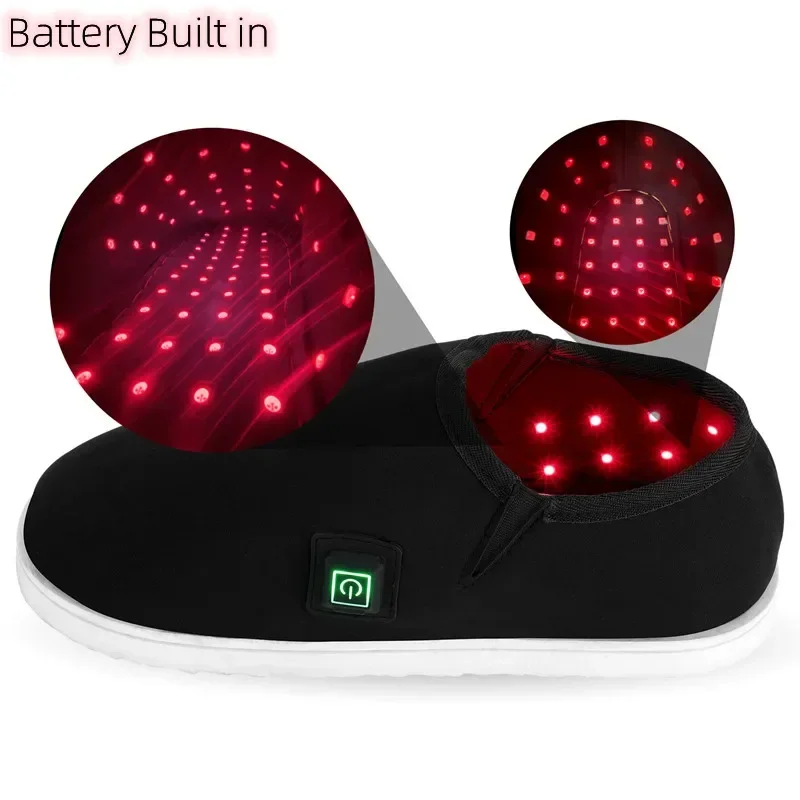 Wireless Best Foot Pain Relief Slipper Therapy  Feet Toes Instep Red Light Shoes At Home Use