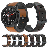 20mm 22mm Silicone Leather Strap for Huami Amazfit GTR 42mm 47mm GTR 4/3/2 Smart watch Band for Xiaomi Watch Color Sport/Color 2