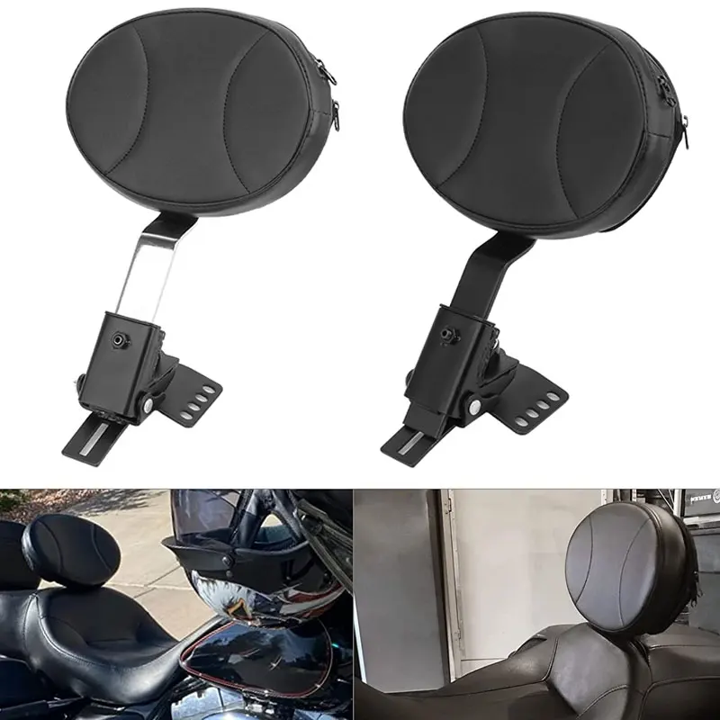 

Motorcycle Adjustable Front Driver Rider Seat Backrest Back Rest For Harley Touring Electra Road Street Glide Road King 97-up