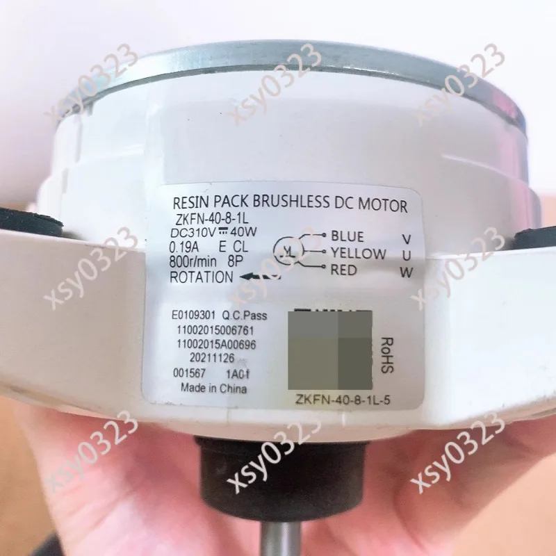 Motor de Ventilador Exterior para Aire Acondicionado ZKFN-40-8-1L - Motor de Ventilador de Refrigeración con Cable de Cobre Reversible para Control Climático