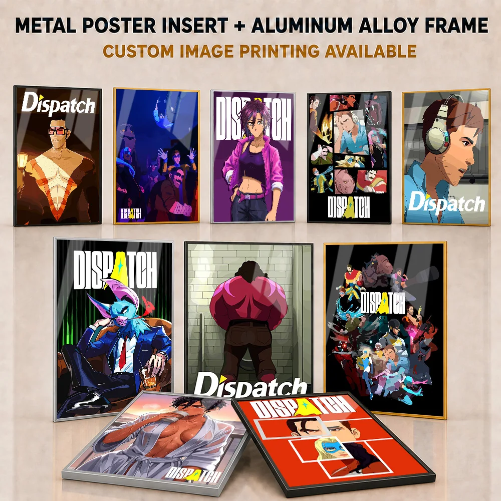 Affiche métallique personnalisée avec cadre en alliage d'aluminium, art mural hommage au héros narratif audacieux, pour salle de jeux, cadeau pour les fans de la série