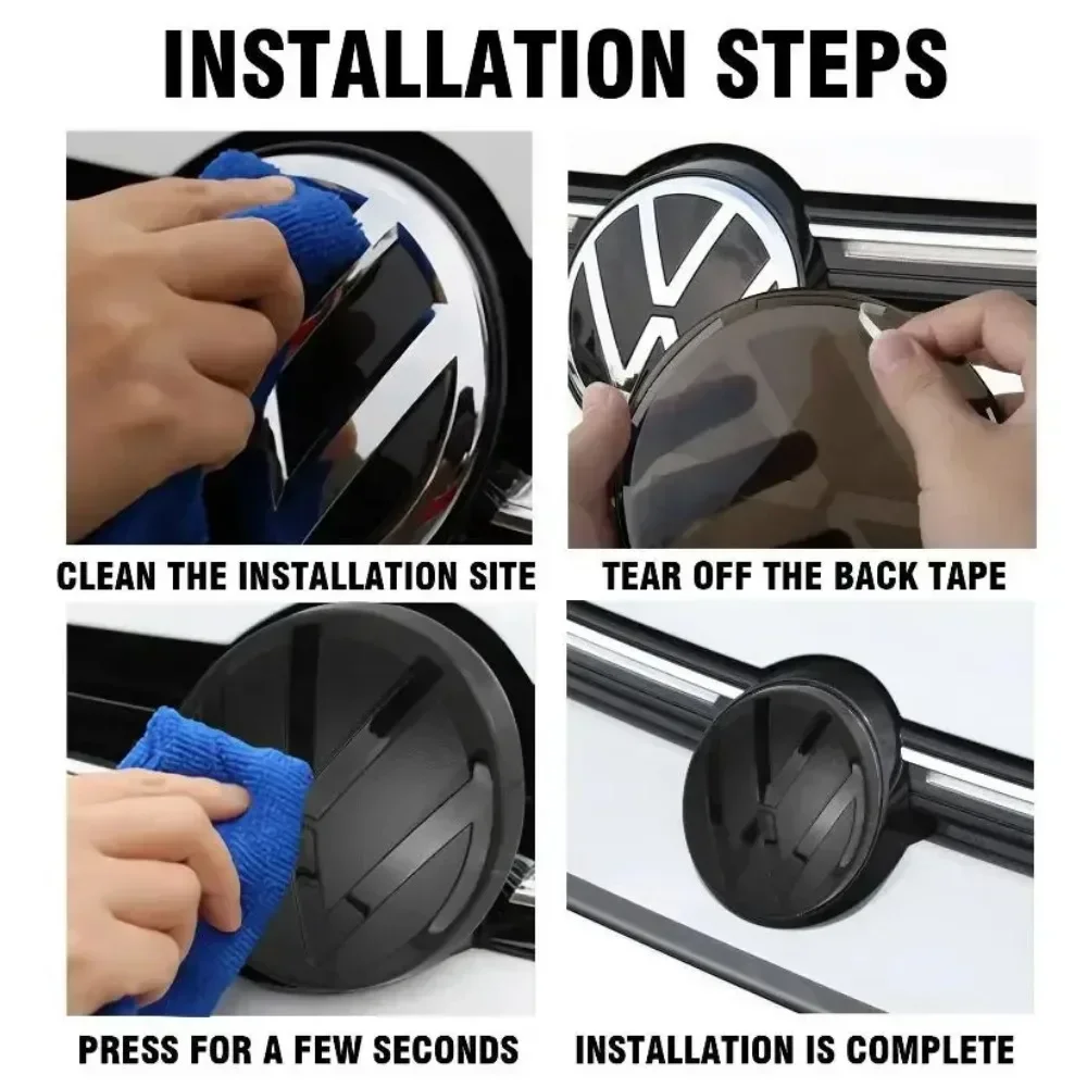 تعديل السيارة لاصق الشعار لا يؤثر ACC الجبهة الخلفية شعار شارات غطاء لشركة فولكس فاجن فولكس فاجن جولف MK6 MK7 MK7.5 MK8 2010-2024