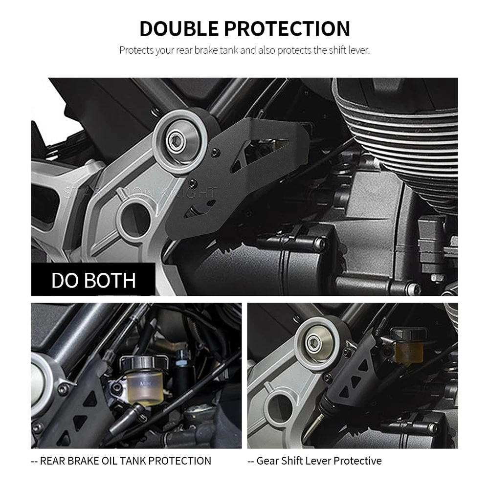 For V85TT V 85 TT (2019-2022) Motorcycle Rear Brake Oil Tank Protection Cover V 85TT Gear Shift Lever Protective Guard