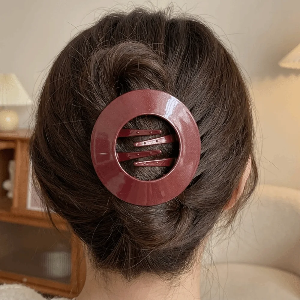 Pinza para el Cabello sin Presión, Diseño Flexible, Material ABS Seguro, Accesorio para Peinados