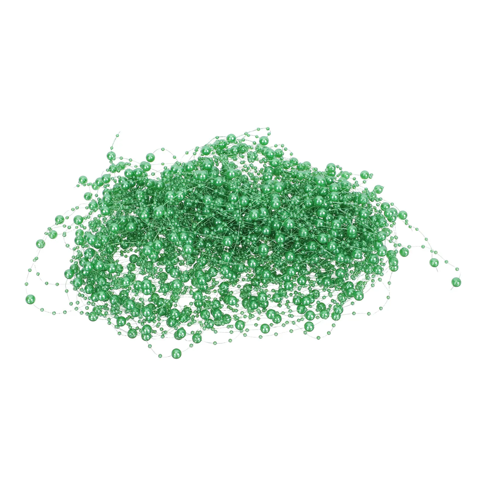 

40pcs Plastic Beads String Decorative Chains for DIY Craft Home Office Shop Hanging Ornaments Bright Green Color