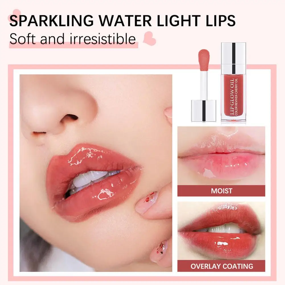 Brillo de labios hidratante, brillo de labios transparente, Aceite hidratante, glaseado, maquillaje, lápiz labial líquido, cosmético de labios, 6ml