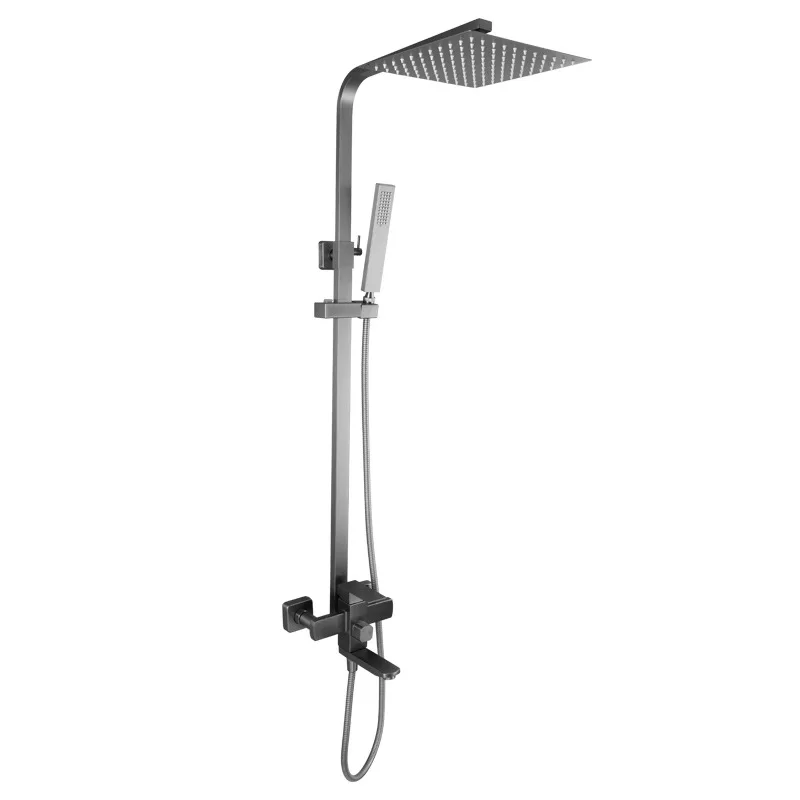 

304 stainless steel, gun gray, square shower shower, brushed, gold square shower set.