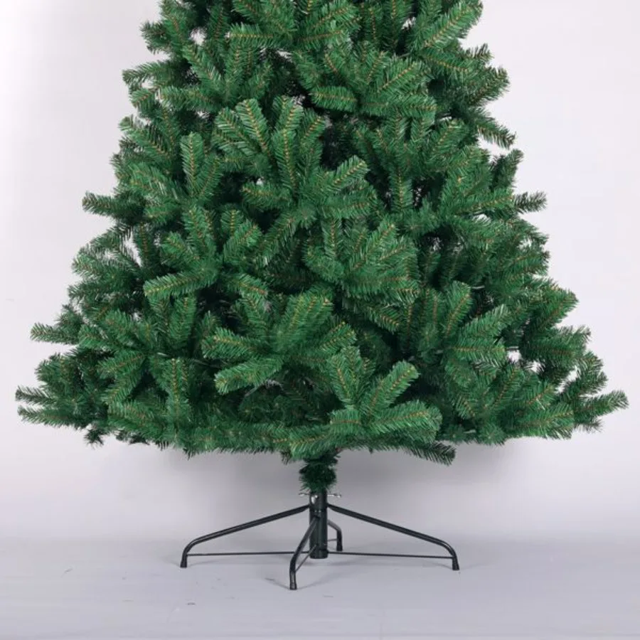 

6ft Artificial Christmas Tree Full Natural Spruce PVC Fir Tree Foldable Metal Stand Unlit Green