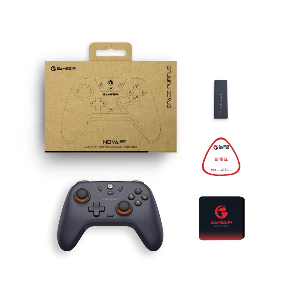 GameSir Nova Lite Gamepad inalámbrico controlador de juegos para Switch, Android, iOS, PC y juegos de Steam con joystick Hall Effect 6