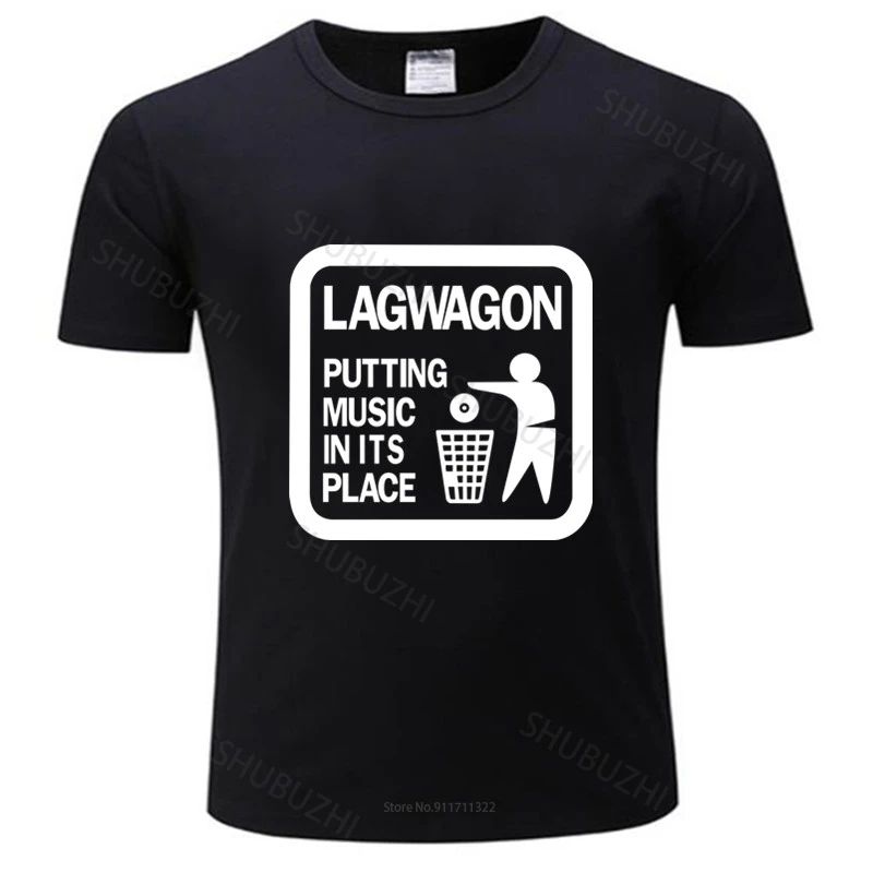 New t shirt black tops for men LAGWAGON PUTTING MUSIC men tshirt summer fashion brand summer teeshirt plus size drop shipping