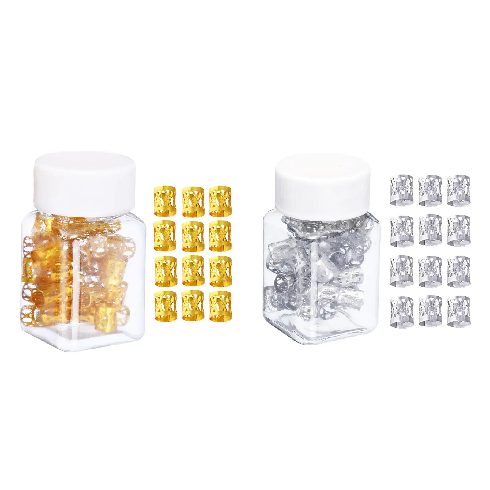 100Pcs Dreadlocks Beads Decorations Pendants for Hair Accessory Jewelry