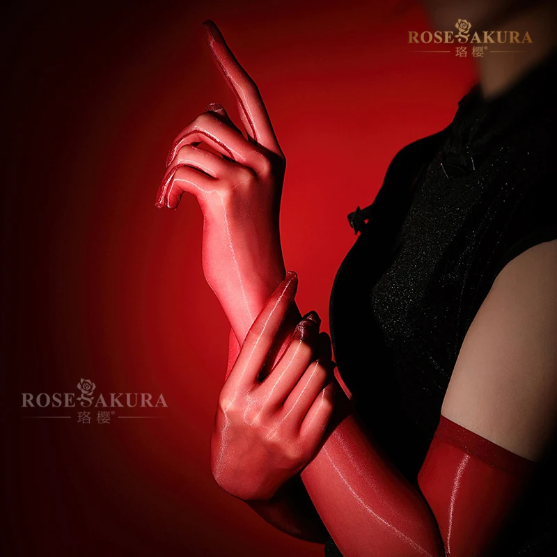 

Pure Stockings Gloves Soft Light Cicada Wing Yarn Split Fingers Fashionable Silk High Density Oily Shiny Smooth Jade Fingers