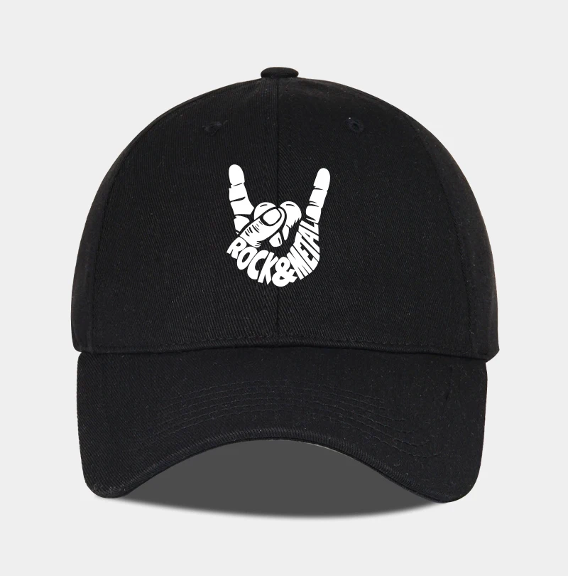 Rock & Metal Hand Gesture Baseballkappe, verstellbar, Unisex, Streetwear, Heavy Metal Fan-Hut – Detail 6