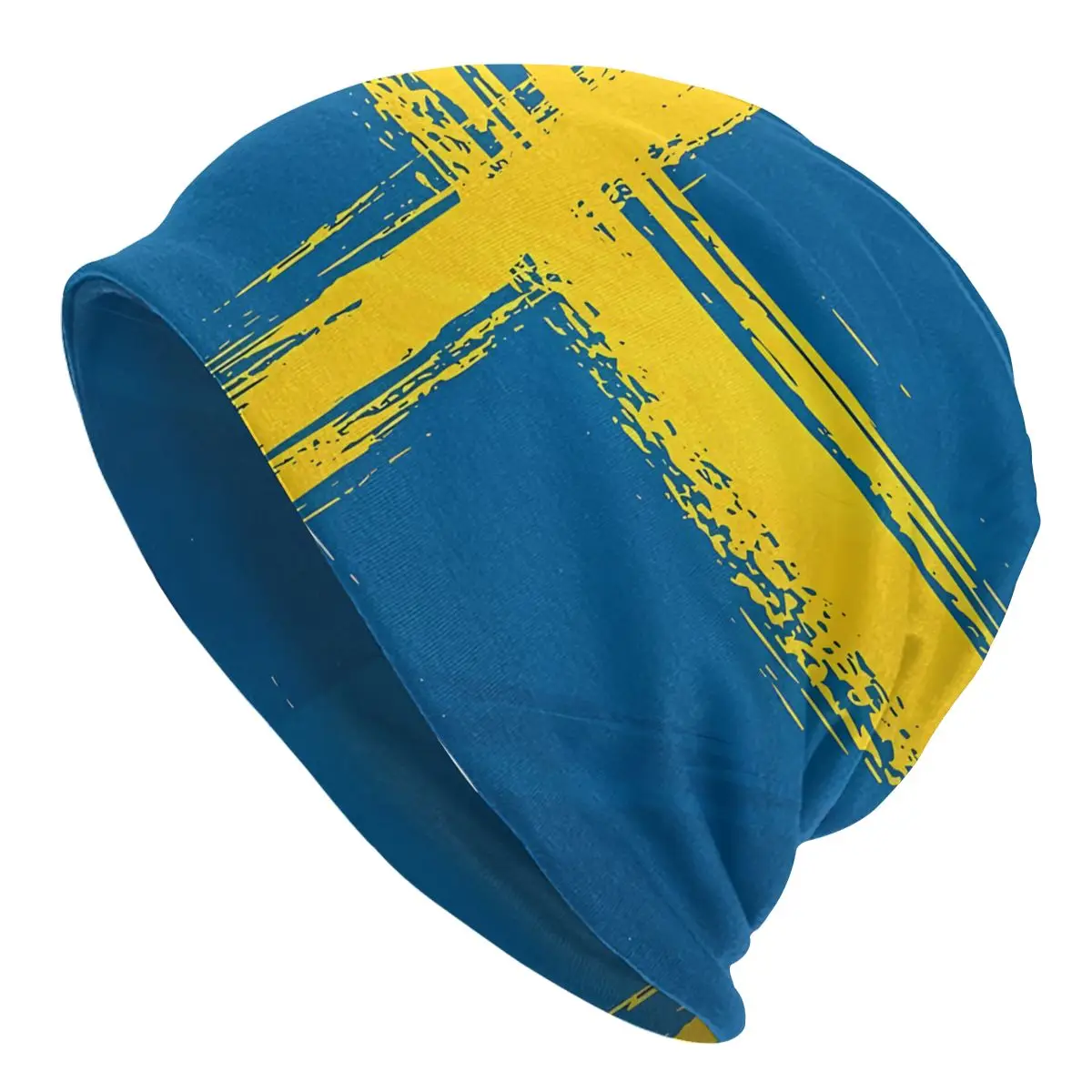 National Flag Skullies Beanies Caps Swedish Design Thin Hat Sport Sports Bonnet Hats for Men Women